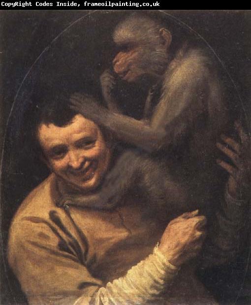 Annibale Carracci Portrait of a Young Man with a Monkey